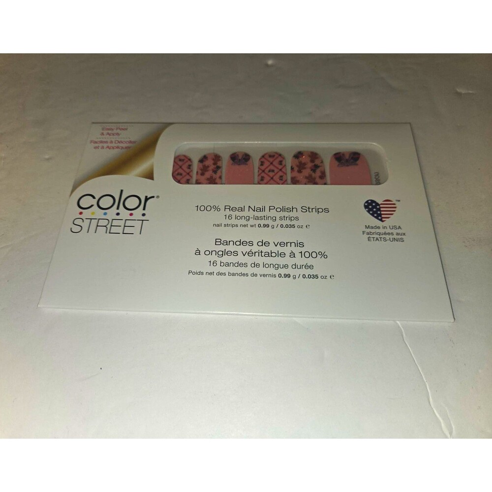 Color Street Baking Season Pink Glitter Nail Polish Strips FDS584 0.99g